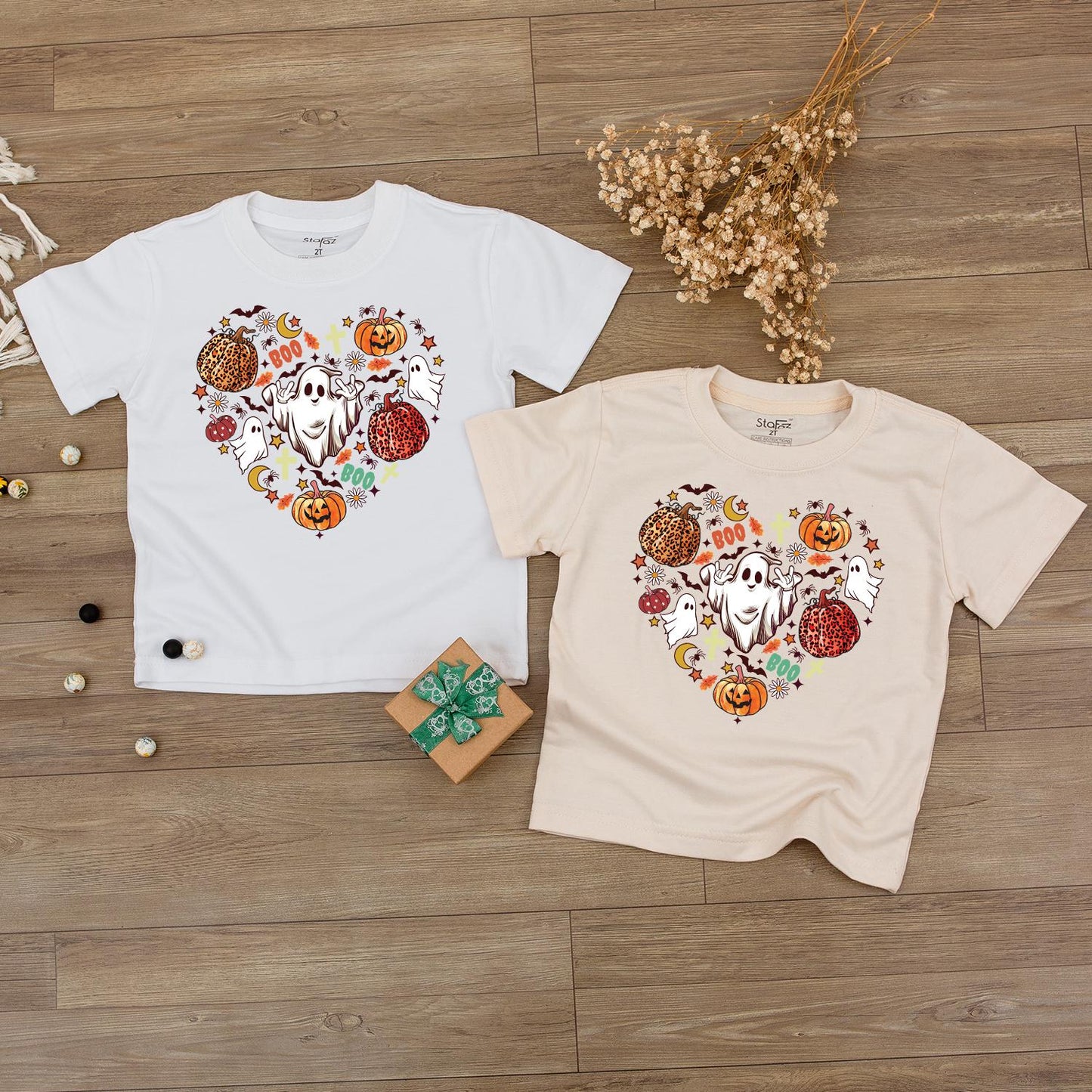 Cute Baby Ghost Pumpkin Halloween Sweatshirt for Toddlers and Infants Spooky Season Fall Romper Bodysuit