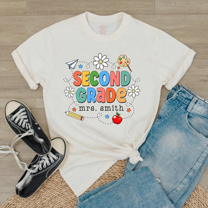 Retro 2nd Grade Teacher Shirt 2nd Grade Team Back to School Tee Teacher Appreciation Gift 2nd Grade Elementary