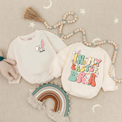 Personalized In My Easter Day Era Romper, Custom Name First Easter Outfit, Cute Bunny Baby Bodysuit, Happy Easter Day Gift for Newborn, Baby Shower (136 chars)
