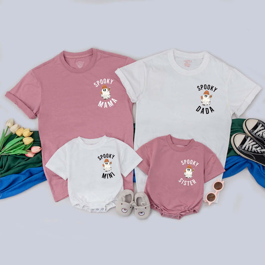 Personalized Spooky Family Matching Halloween T-Shirts for Mom, Dad, Kids, Boo Birthday Tee, and One Spooky Dude Celebration Outfits
