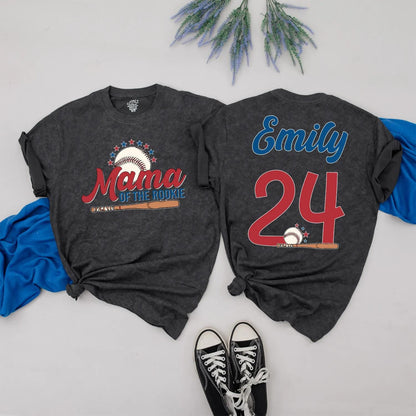 Matching Rookie of the Year Baseball Family Shirts, Custom Name & Number for Mom, Baby & Toddler's 1st Birthday! Baseball Season Ready