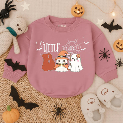 Little Boo First Halloween Bubble Romper Spooky Cute Baby Ghost Costume Infant Fall Bodysuit Toddler Halloween Clothes