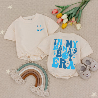 Custom Mama's Boy Era Baby Romper Personalized Birthday Bodysuit for Little Man Boy Mama Gifts Comfortable Cotton Newborn Outfit