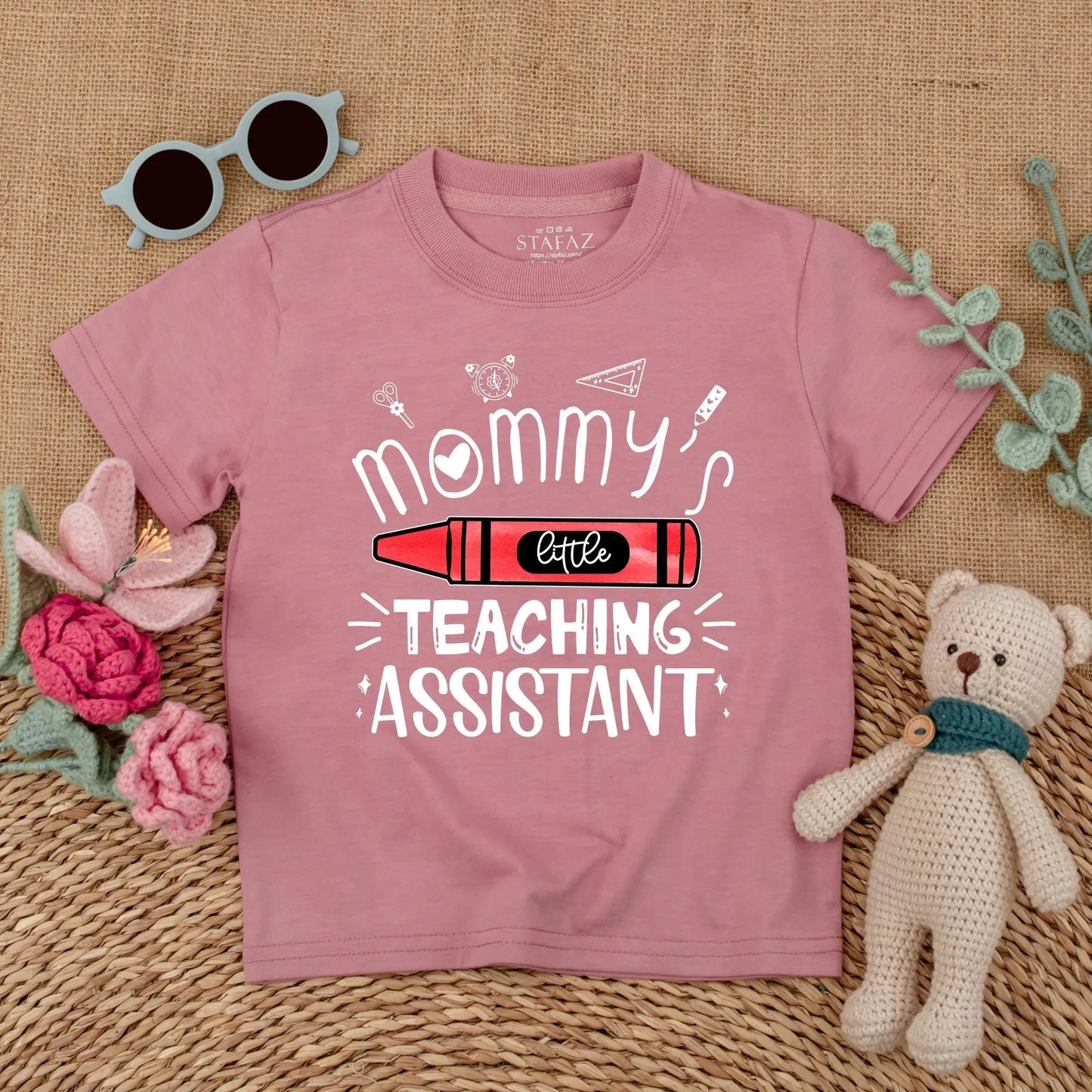 Mommy's Little Teaching Assistant Baby Romper Cute Back To School Toddler Shirt Perfect Preschool Teacher Mom Gift
