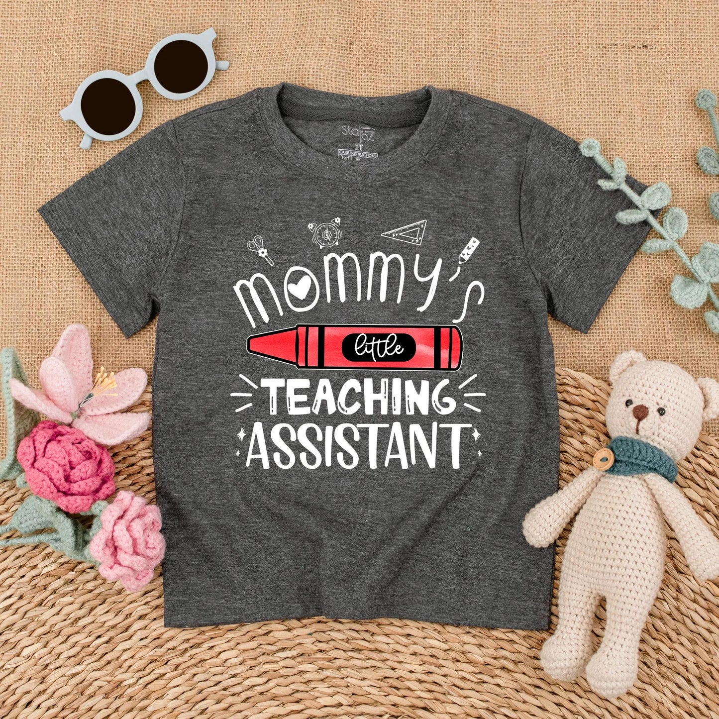 Mommy's Little Teaching Assistant Baby Romper Cute Back To School Toddler Shirt Perfect Preschool Teacher Mom Gift