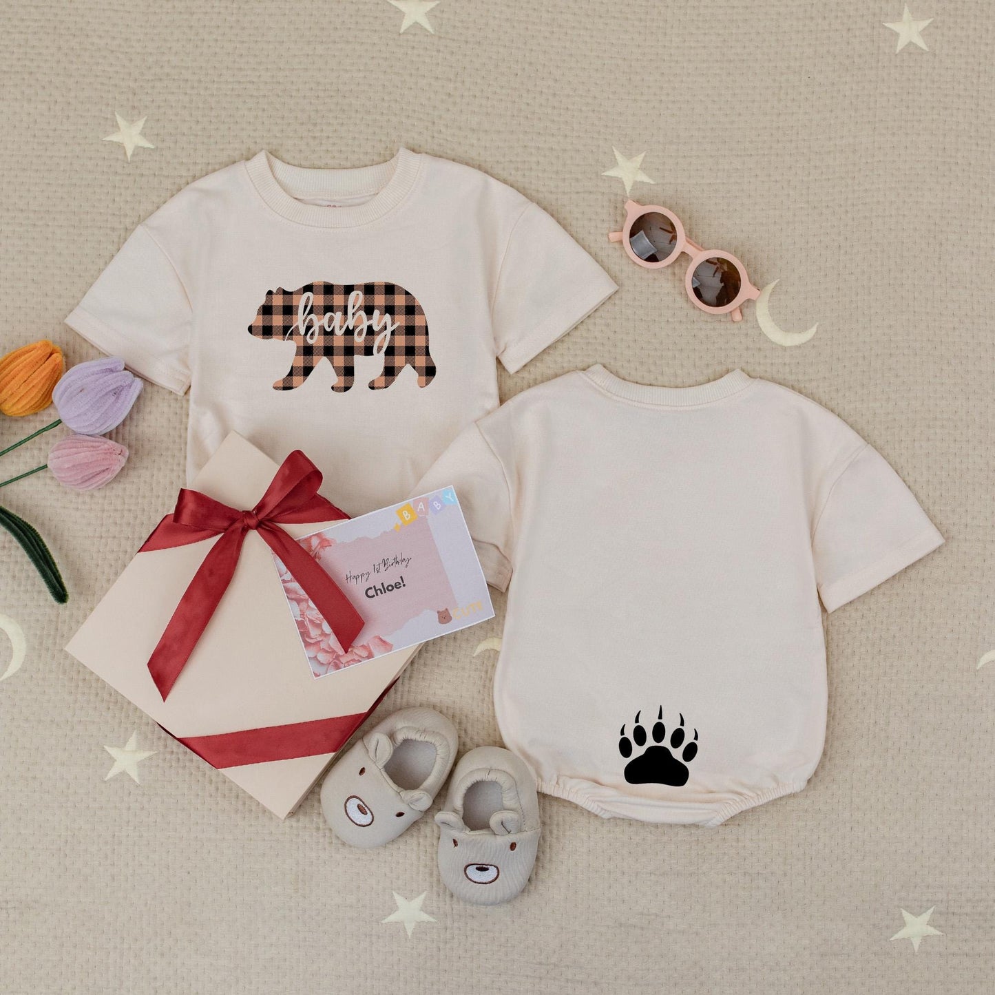 Baby Bear Romper Cute Baby Bubble Baby Shower Gift Coming Home Outfit New Mom Gift Bear Bodysuit Infant Clothes