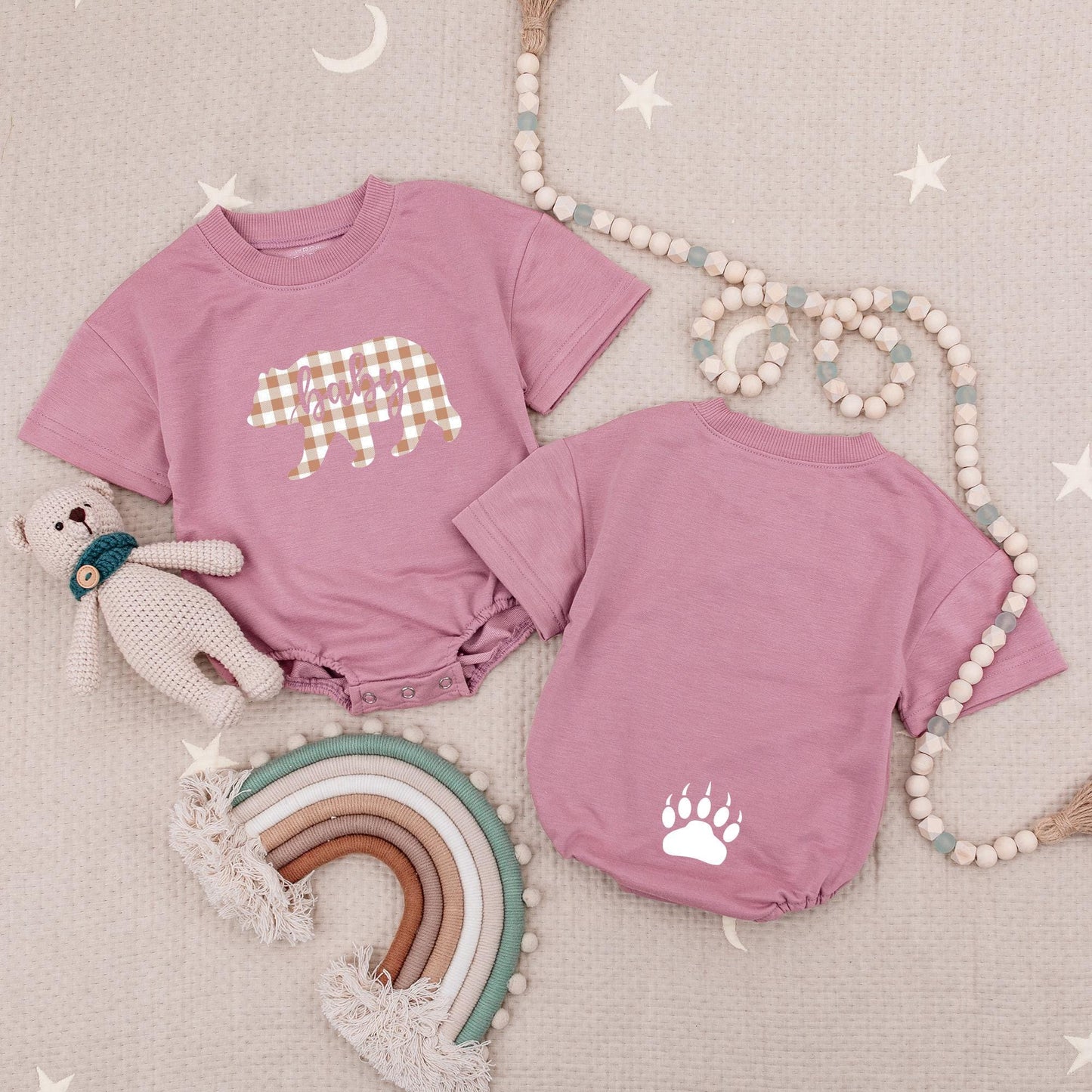 Baby Bear Romper Cute Baby Bubble Baby Shower Gift Coming Home Outfit New Mom Gift Bear Bodysuit Infant Clothes