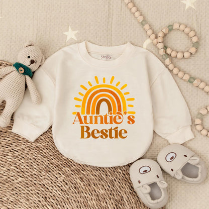 Matching Auntie & Bestie Sunshine Sweatshirts | Custom Auntie Gift | Baby Shower, Auntie & Nephew Outfit | Soft Cotton