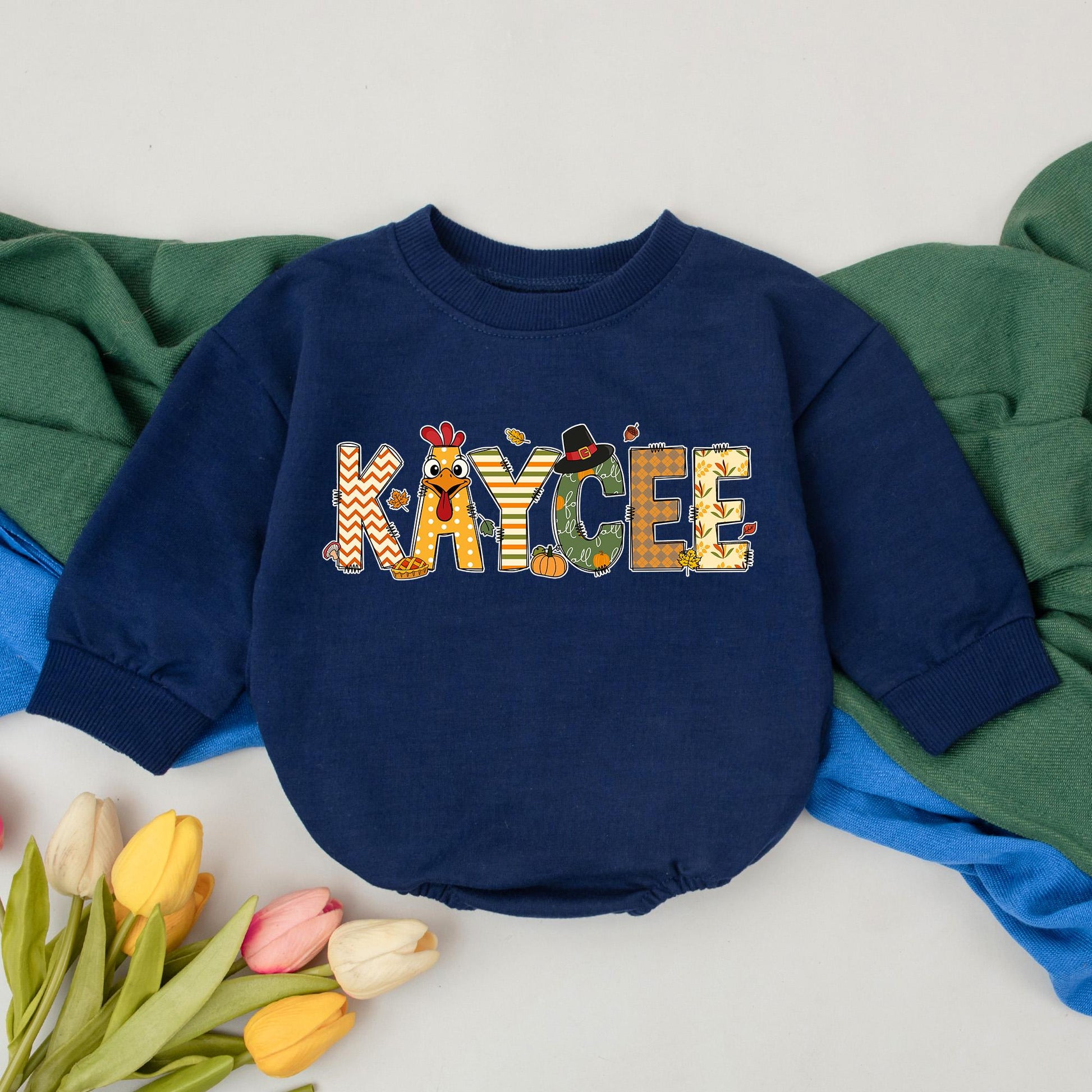 Personalized Thanksgiving Turkey Romper Baby Girl First Thanksgiving Outfit Fall Baby Gift Baby Shower Gift