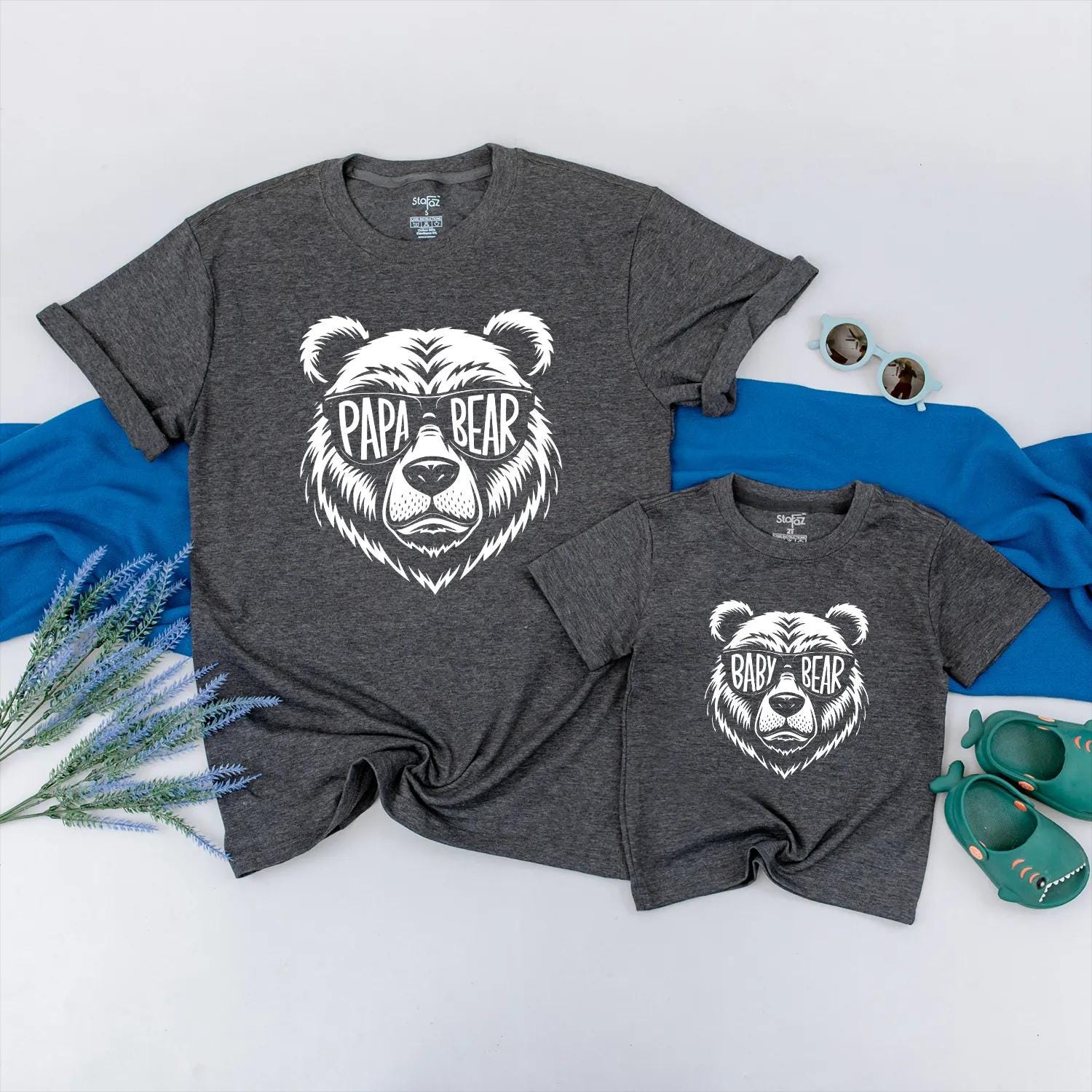 Papa Bear Baby Bear Matching Shirts Adorable Cute Bear Daddy & Me Outfit Custom Father’s Day Gift Family Bonding