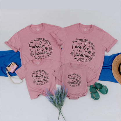 Family Vacation 2025 Shirts Making Memories Together Summer Trip Beach Family Outfits Ideal Gift 130