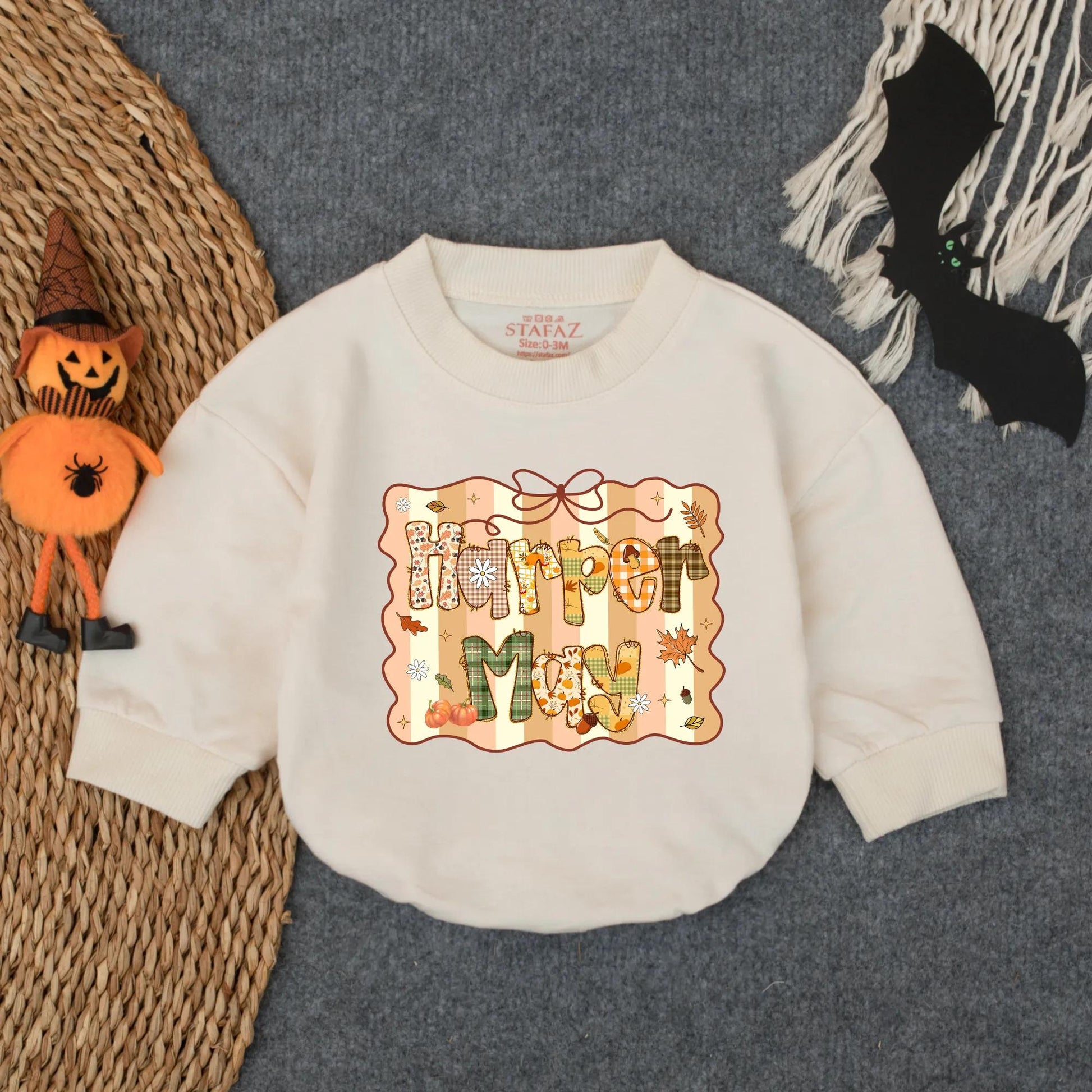 Personalized Thanksgiving Pumpkin Bow Bubble Romper Girl Fall Outfit Autumn Infant Apparel First Turkey Day Glitter Gift