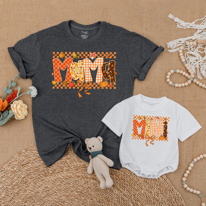 Autumn Mama and Mini Matching Outfits Sweet Little Pumpkin Baby Romper Cute Fall Family Clothes Cozy Thanksgiving Gift