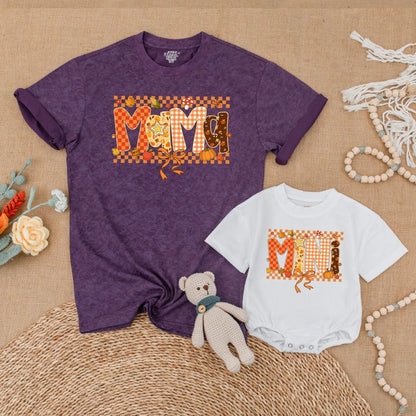 Autumn Mama and Mini Matching Outfits Sweet Little Pumpkin Baby Romper Cute Fall Family Clothes Cozy Thanksgiving Gift