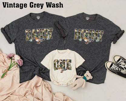 One Lucky Duck 1st Birthday Matching Family Shirts, Boy's Jungle Zoo Animal Outfit, Mommy & Me First Birthday Party