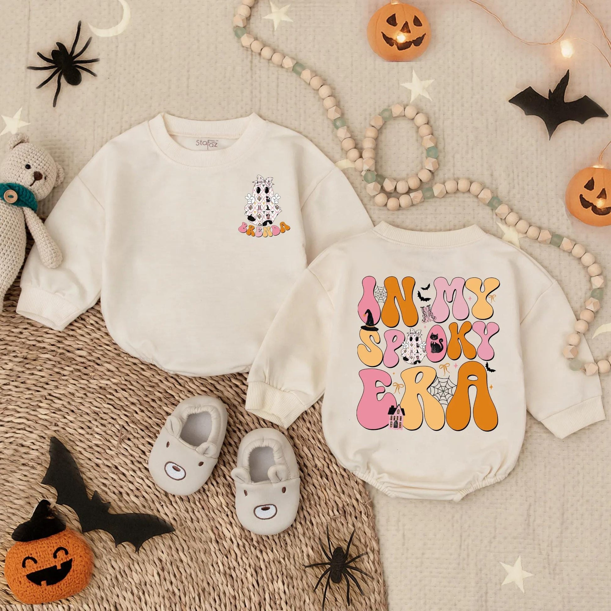 Personalized In My Spooky Era Baby Bubble Romper My First Halloween Ghost Outfit Newborn Infant Trick or Treat Cute Monster Fall Clothes