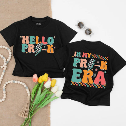 Hello Pre-K Boy Shirt Back to School First Day Preschool Kindergarten Outfit Comfortable Toddler Class Tee Cute School Ready Boy Graphic Gift