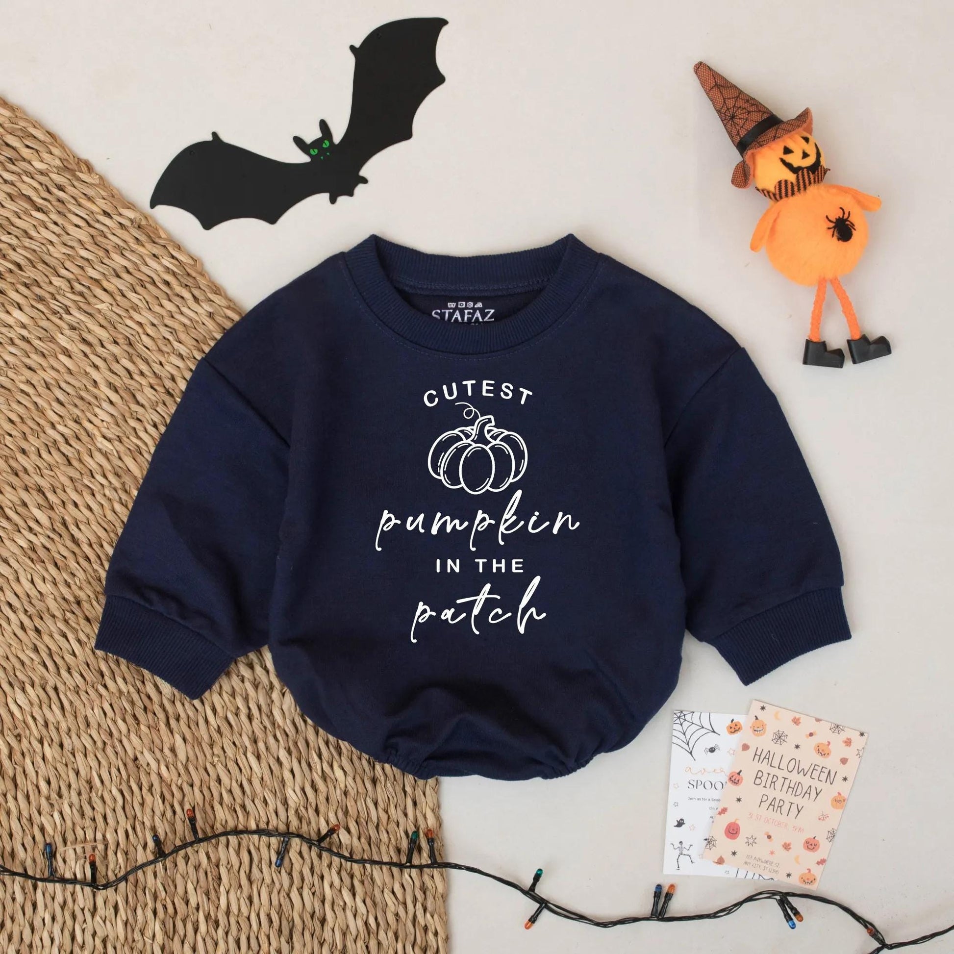Cutest Pumpkin in the Patch Baby Romper Adorable Fall Halloween Bodysuit for Boys and Girls Soft Cotton Comfortable