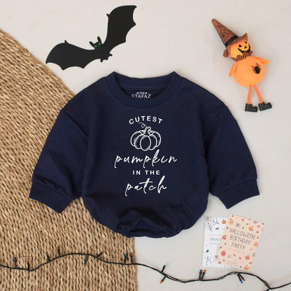 Cutest Pumpkin in the Patch Baby Romper Adorable Fall Halloween Bodysuit for Boys and Girls Soft Cotton Comfortable