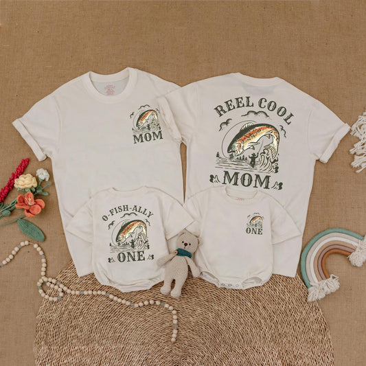 O-Fish-Ally One Matching Family Shirts, Reel Cool Fishing Birthday, First Birthday Boy Outfit, Rustic Vintage Fish Romper, Party Gift 135 chars