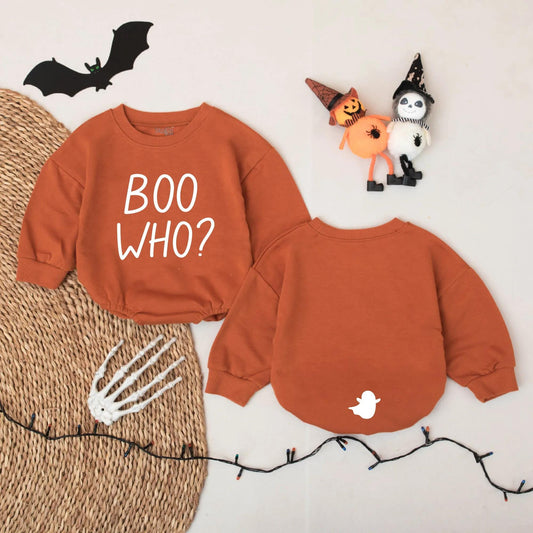 Funny Boo Who Ghost Baby Romper Cute Halloween Outfit for Boys Girls Adorable Spooky Season Gift for Infants Toddlers