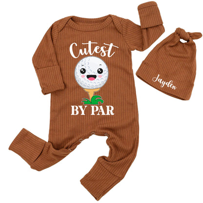 Cutest By Par Golf Baby Bodysuit Funny Golf Theme Baby Outfit Baby Shower Gift for Golfer Parents Father’s Day Newborn Gift Idea