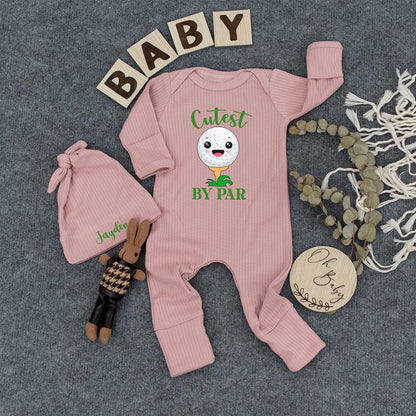 Cutest By Par Golf Baby Bodysuit Funny Golf Theme Baby Outfit Baby Shower Gift for Golfer Parents Father’s Day Newborn Gift Idea