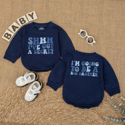 Big Brother Announcement Romper & Shirt Set, Sibling Reveal Outfit for Baby & Toddler Boy, Pregnancy Announcement Gift