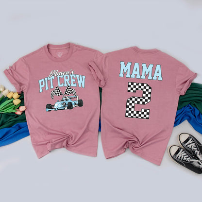 Matching Pit Crew Family Birthday Shirts, Personalized Race Car Outfits for 2nd Birthday Boy, Custom Race Car Gifts