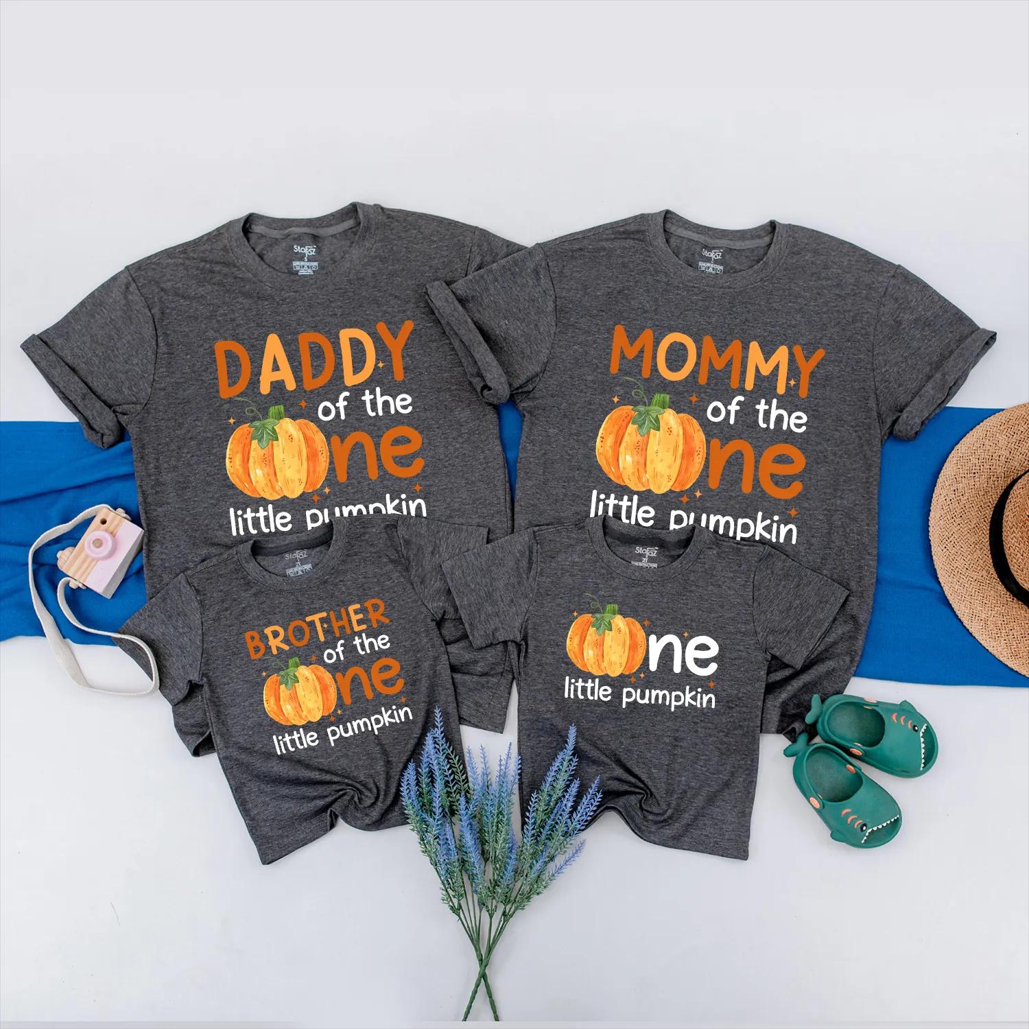 Matching Family Pumpkin Birthday Shirts: Daddy, Mommy, Sister, & Little Pumpkin Fall 1st Birthday Outfits