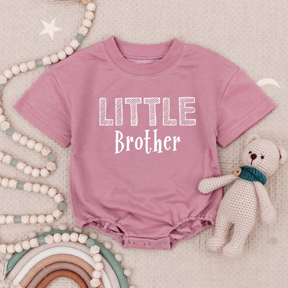Promoted to Big Brother Est 2025 & Little Brother Baby Romper Set Matching Siblings New Baby Announcement Outfit