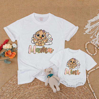 Thankful Turkey Mama & Mini Matching Fall Shirt Set, Thanksgiving Family Outfits, Baby Girl Toddler Thanksgiving Outfit, Mom & Me Gift (139 chars)