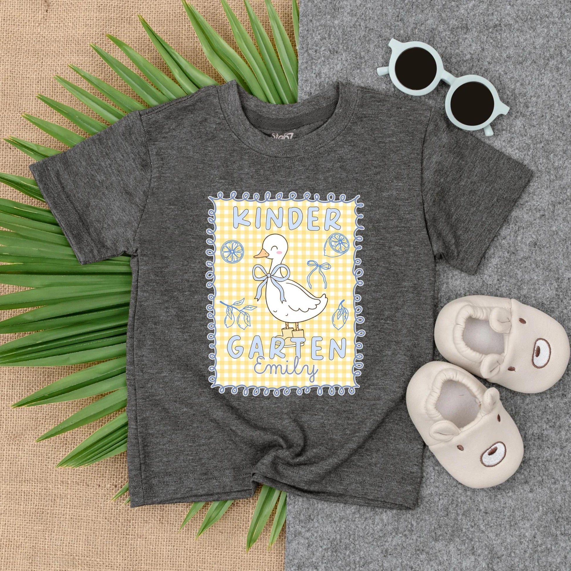 Custom Goose Bow Back To School Shirt for Girls Adorable Kindergarten Toddler Tee First Day Of PreK Celebration Gift