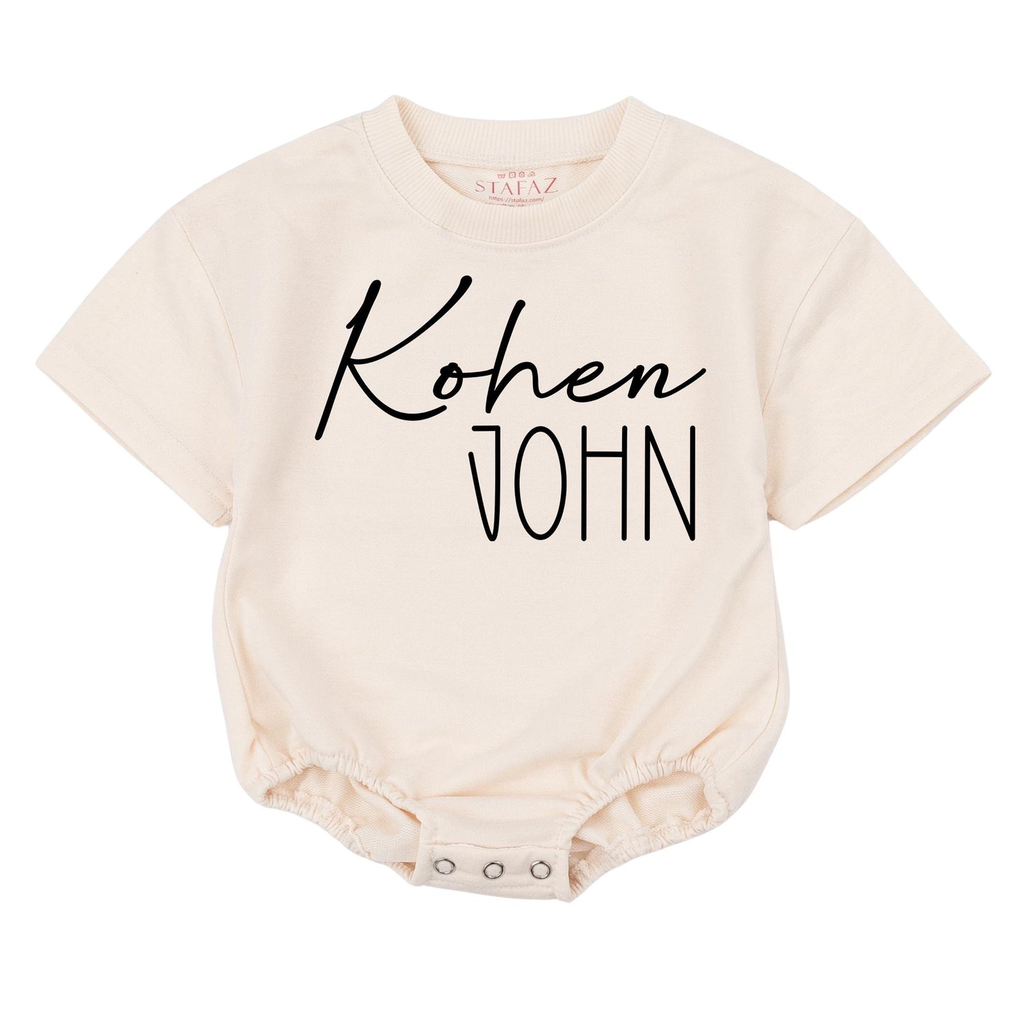 Personalized Baby Romper Set with First and Middle Name, Minimalist Newborn Outfit, Custom Bodysuit, Modern Baby Shower Gift, Coming Home Clothes 138