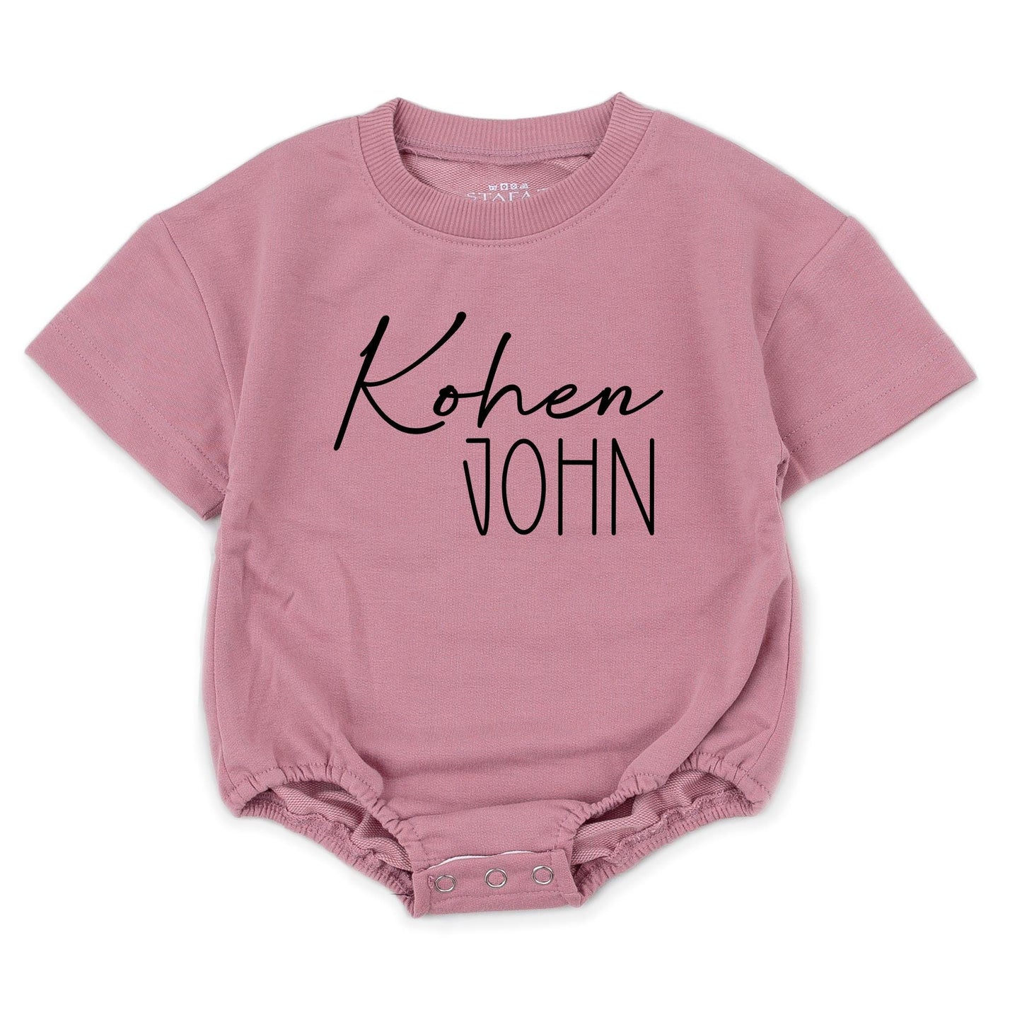 Personalized Baby Romper Set with First and Middle Name, Minimalist Newborn Outfit, Custom Bodysuit, Modern Baby Shower Gift, Coming Home Clothes 138