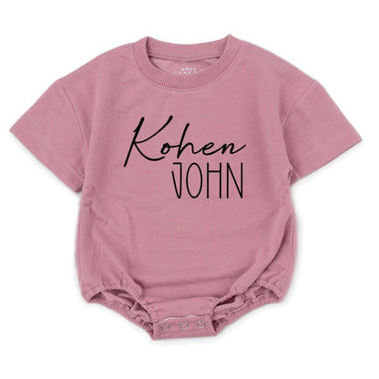 Personalized Baby Romper Set with First and Middle Name, Minimalist Newborn Outfit, Custom Bodysuit, Modern Baby Shower Gift, Coming Home Clothes 138