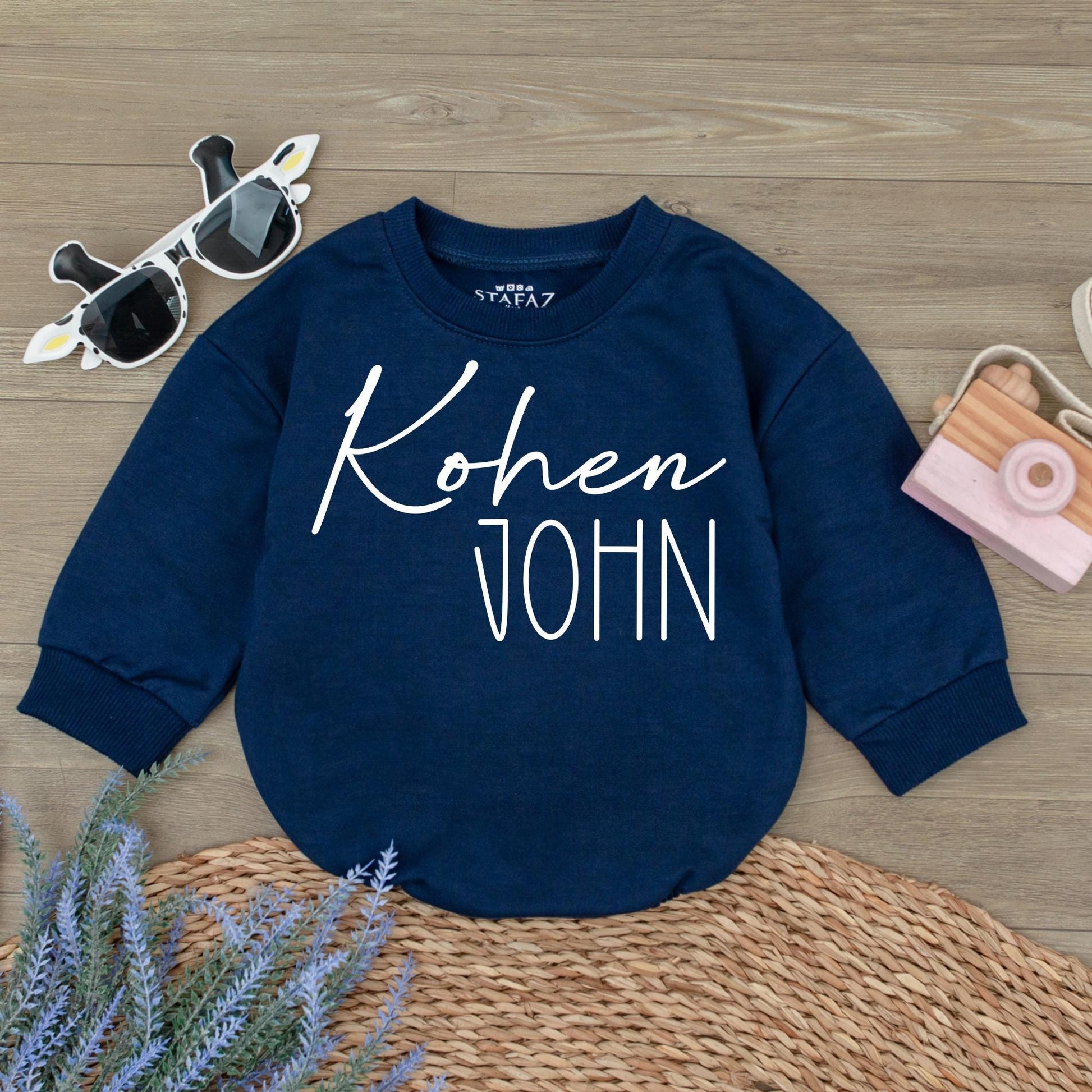 Personalized Baby Romper Set with First and Middle Name, Minimalist Newborn Outfit, Custom Bodysuit, Modern Baby Shower Gift, Coming Home Clothes 138