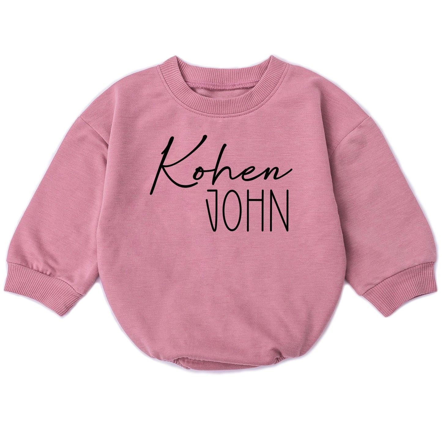 Personalized Baby Romper Set with First and Middle Name, Minimalist Newborn Outfit, Custom Bodysuit, Modern Baby Shower Gift, Coming Home Clothes 138