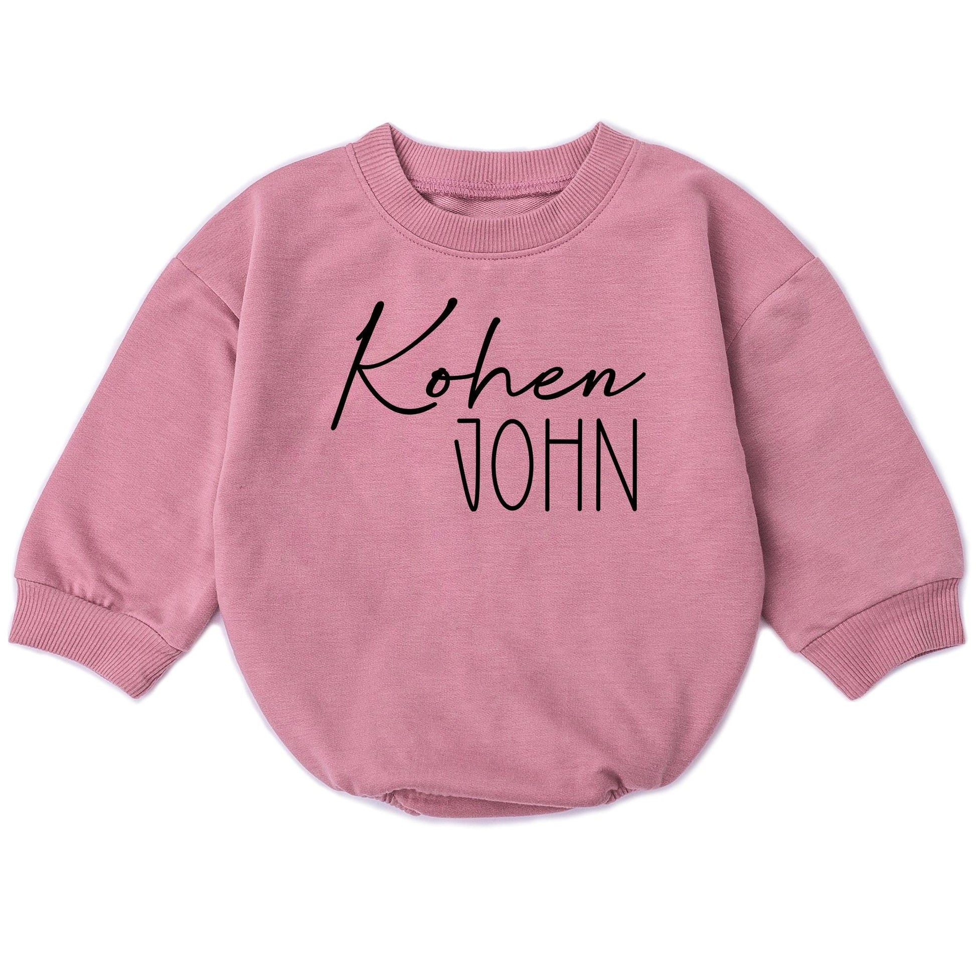 Personalized Baby Romper Set with First and Middle Name, Minimalist Newborn Outfit, Custom Bodysuit, Modern Baby Shower Gift, Coming Home Clothes 138