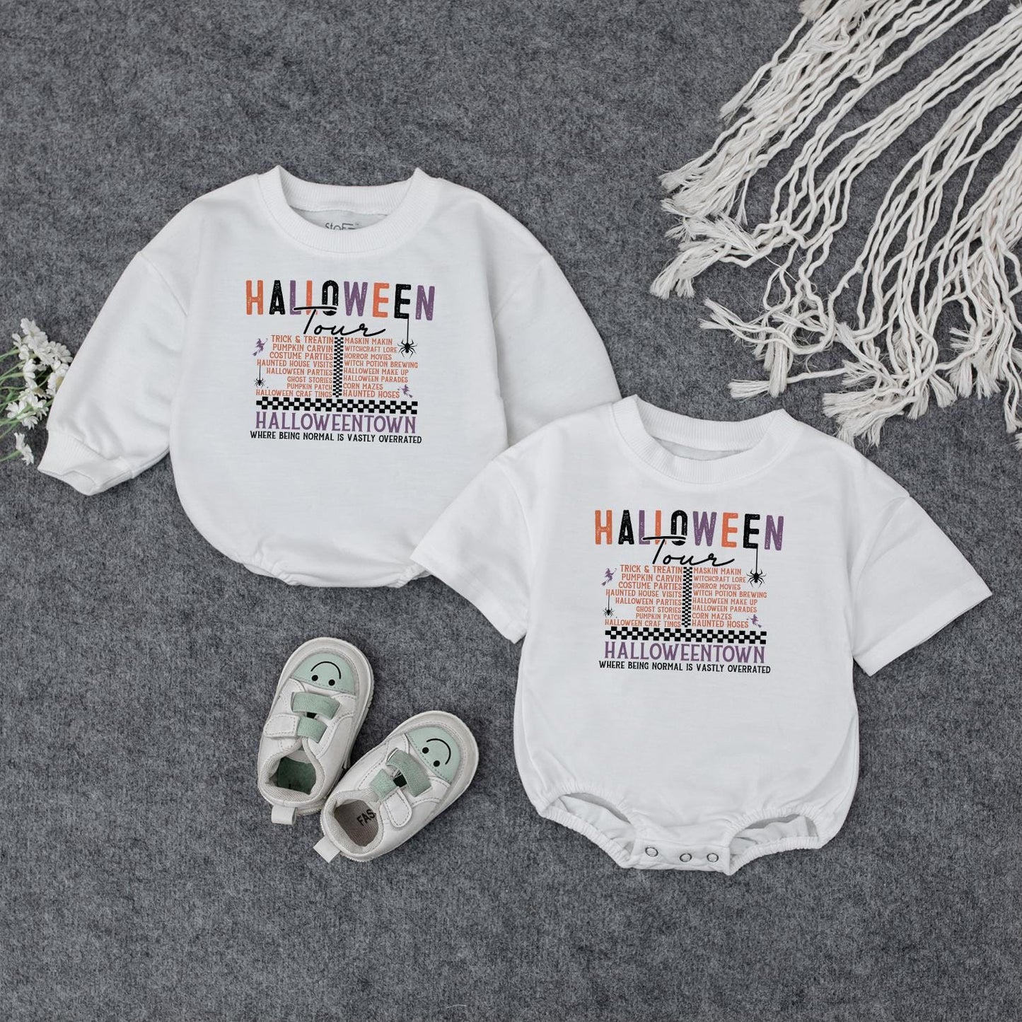 Funny Halloween Baby Sweatshirt for Boys & Girls, Halloweentown Toddler Shirt, Fall Spooky Season Outfit, Cute Baby Crewneck, Pumpkin Autumn Gift (139 chars)