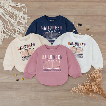 Funny Halloween Baby Sweatshirt for Boys & Girls, Halloweentown Toddler Shirt, Fall Spooky Season Outfit, Cute Baby Crewneck, Pumpkin Autumn Gift (139 chars)
