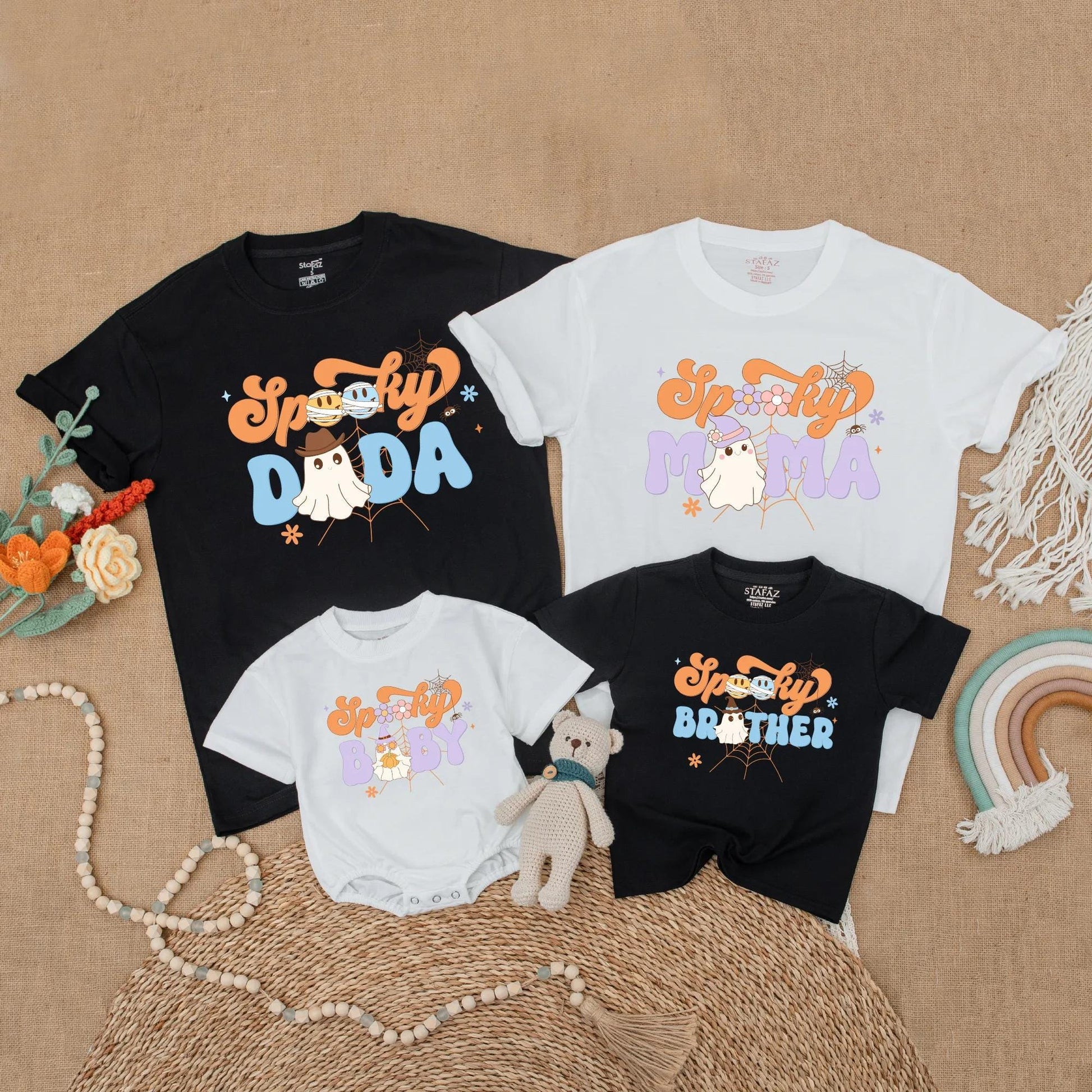 Spooky Cute Ghost Family Matching Halloween Shirts for Parties and Gifts