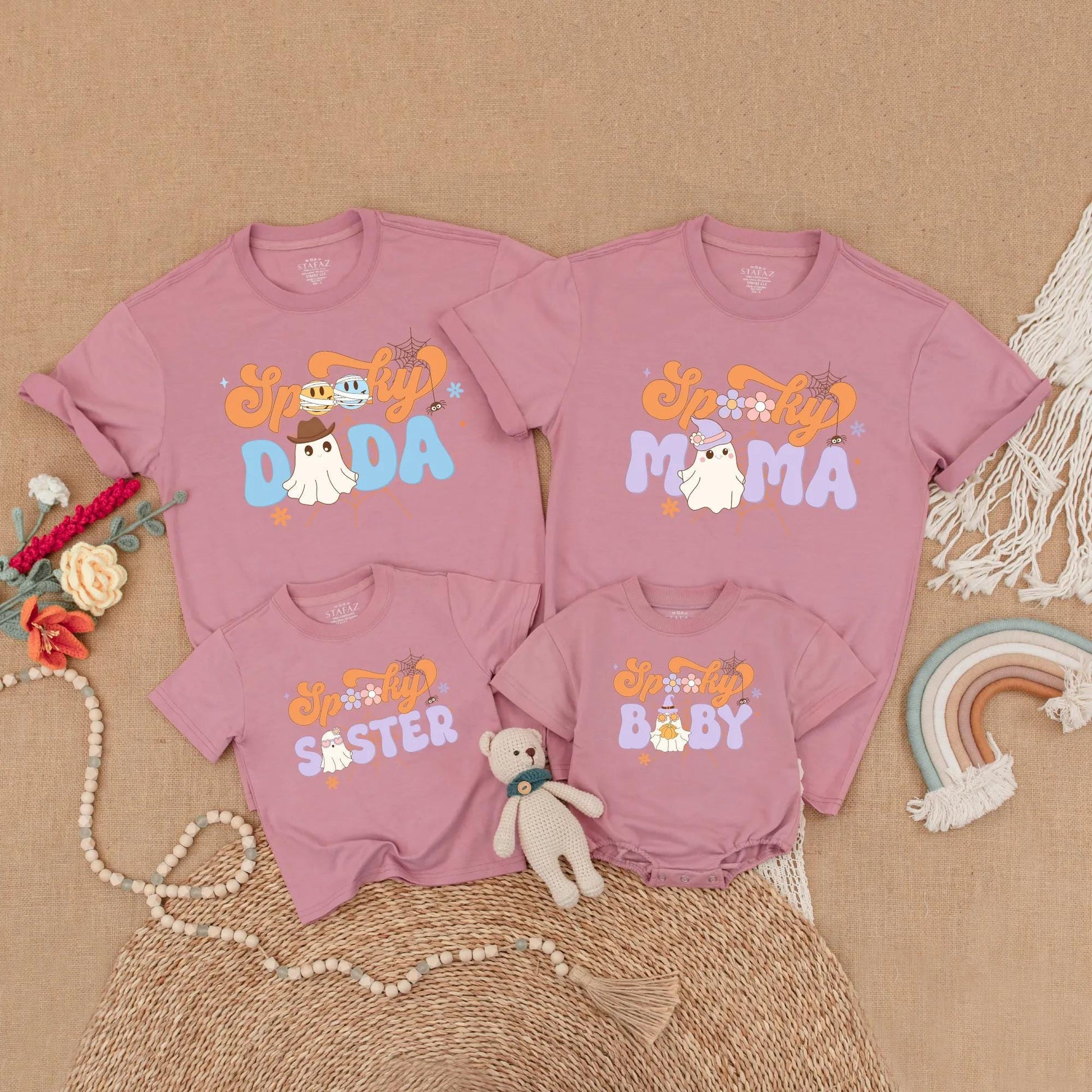 Spooky Cute Ghost Family Matching Halloween Shirts for Parties and Gifts