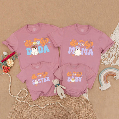Spooky Cute Ghost Family Matching Halloween Shirts for Parties and Gifts