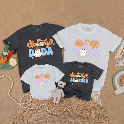 Spooky Cute Ghost Family Matching Halloween Shirts for Parties and Gifts