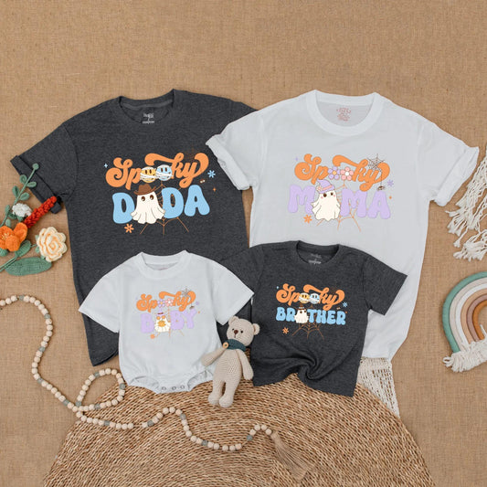 Spooky Cute Ghost Family Matching Halloween Shirts for Parties and Gifts
