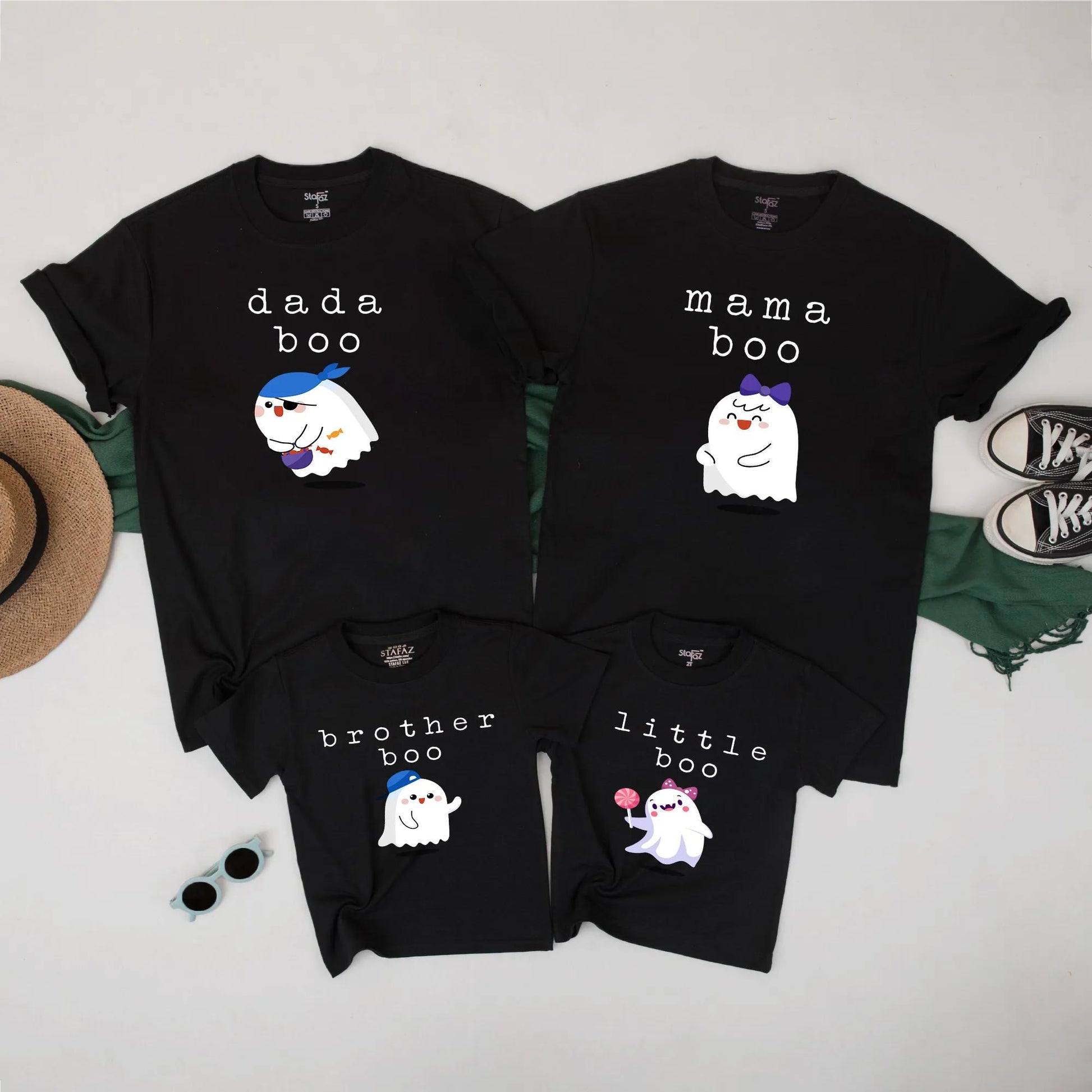 Boo Family Matching Shirts: Ghost Halloween Outfits for Mom, Dad & Kids - Spooky Fall Family Tees