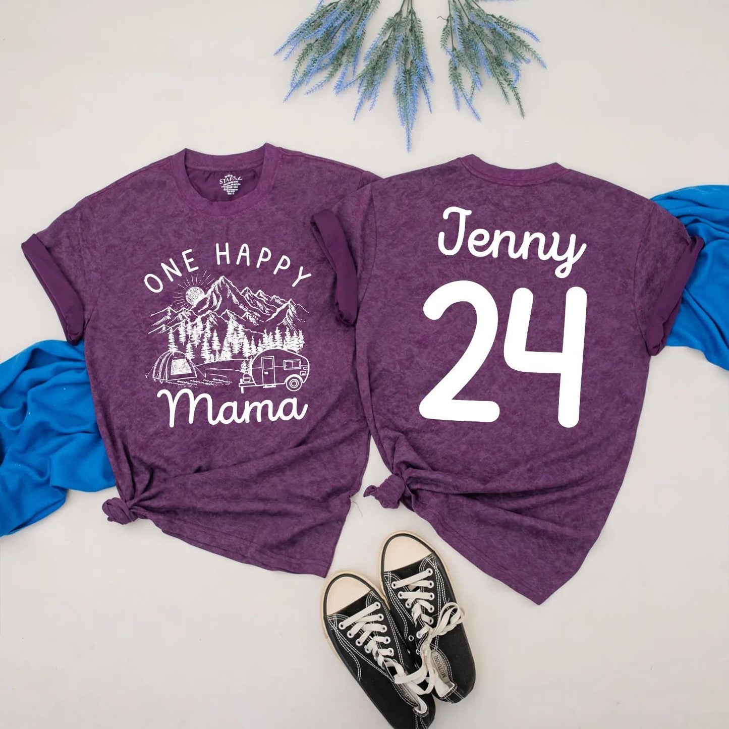 One Happy Camper Birthday Shirt & Romper for Family Camping Trips Fun First Birthday Party Outfit Coordinating Mommy and Me