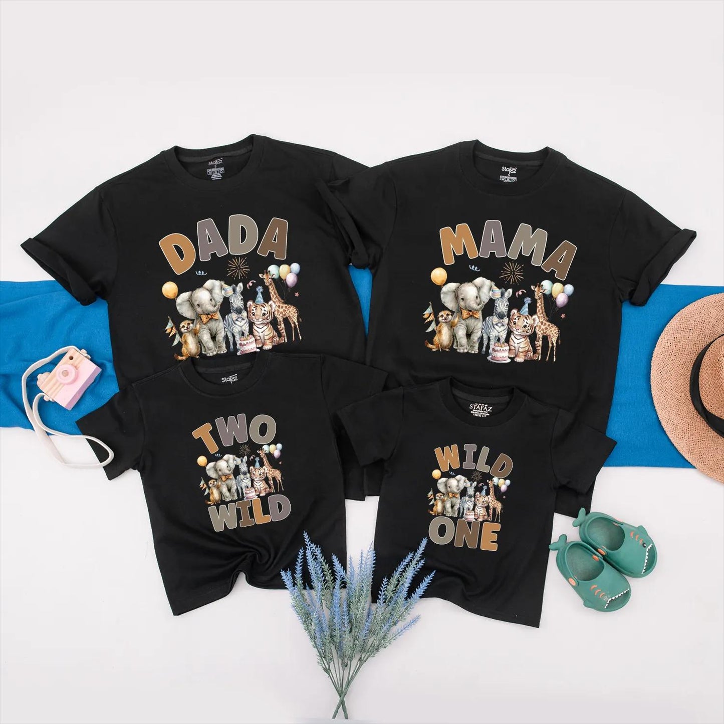 Matching Wild One Family Shirts - Personalized Animal Birthday Outfit - Zoo Trip Fun for Baby & Family