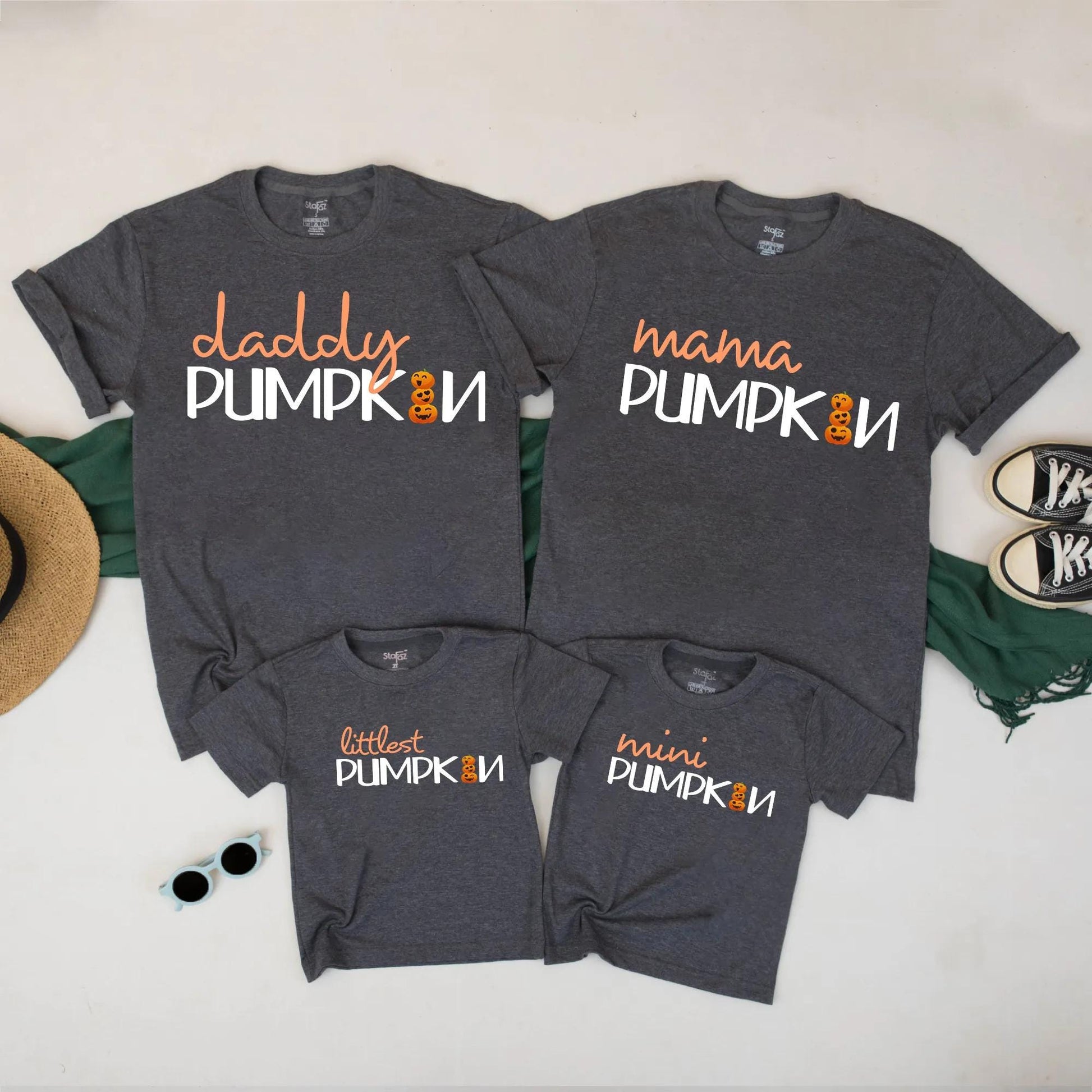 Matching Pumpkin Family Halloween Shirts Cute Fall TShirt Set for Dad Mom Kids Baby Personalized Pumpkin Outfit for Halloween Celebrations
